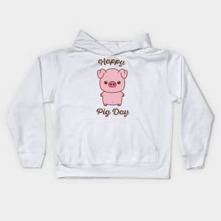 Happy Pig Day Kids Hoodie